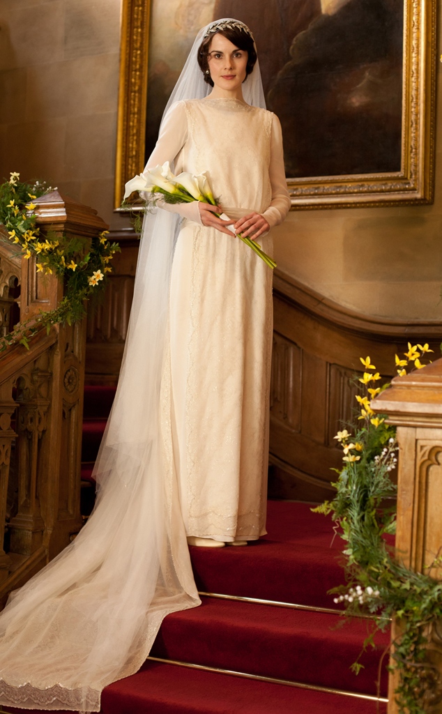 Downton's Most Expensive Costume Yet Mary's Wedding Dress E! Online